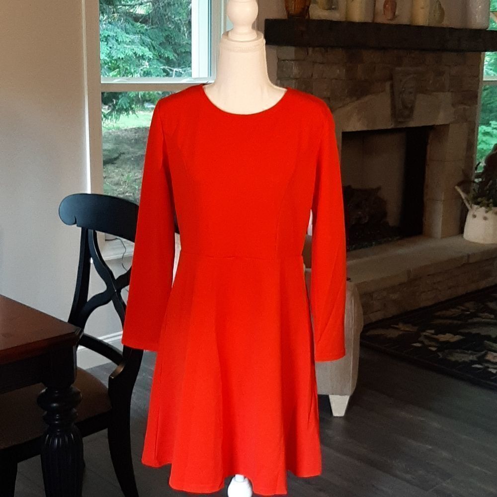 NWT Justfitsu Red SLong Sleeve Dress